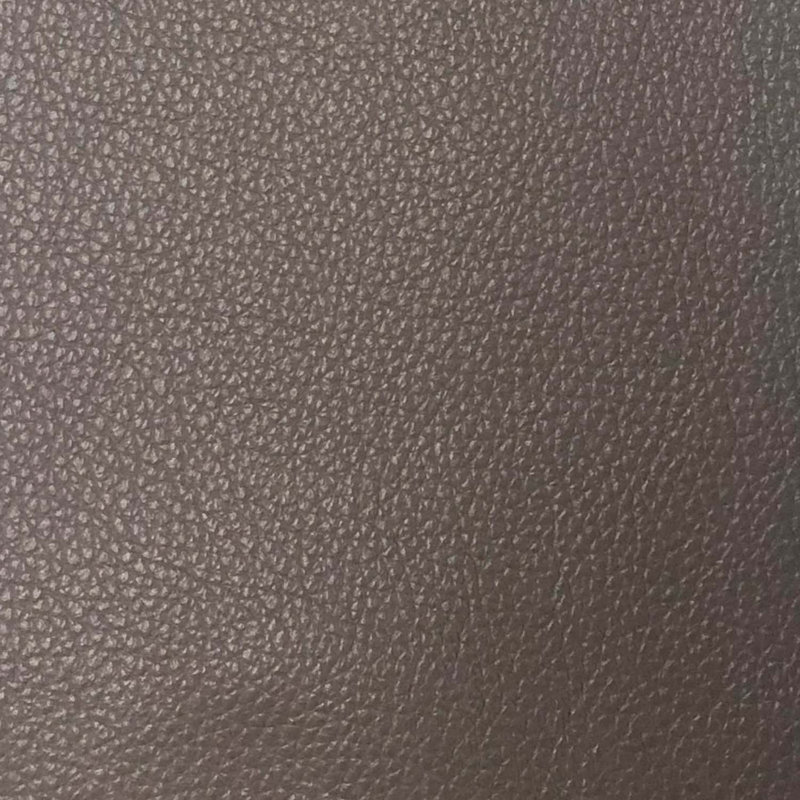 Chaise Malaga, cuir taupe, Taupe, Argent argent
