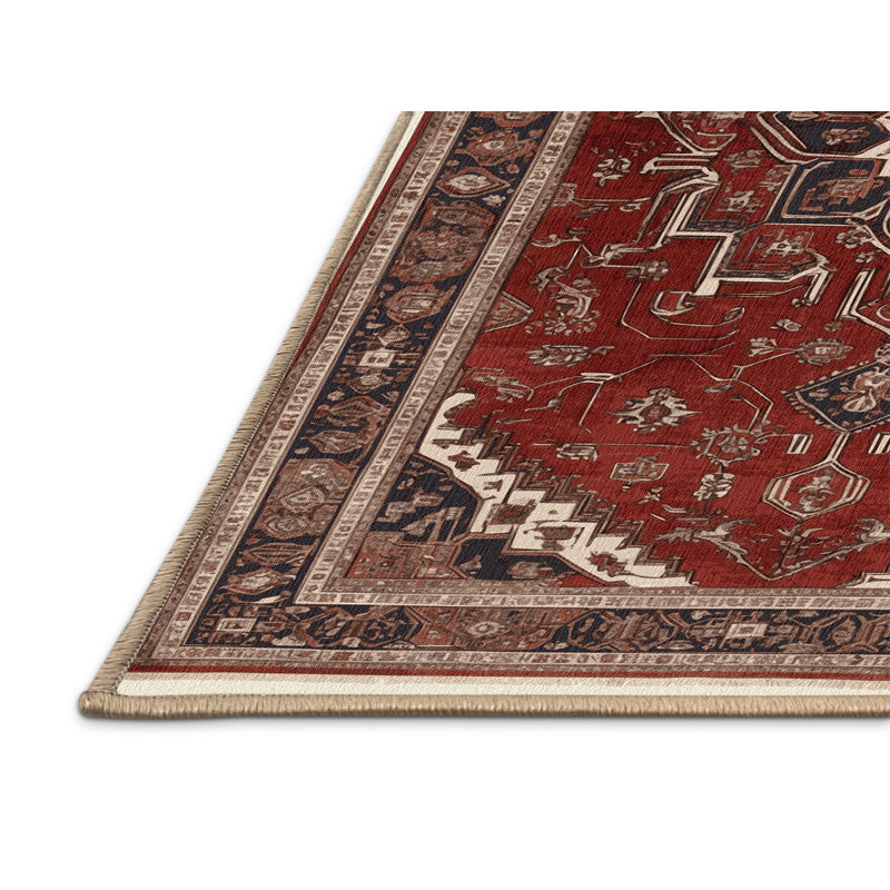 Tapis brun lavable à la machine, Rectangle de 5 pi x 8 pi