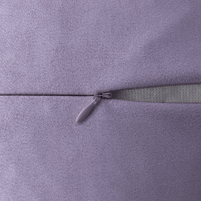 Housse de coussin décorative 3D faite à la main avec pivoine 3D, Mauve clair