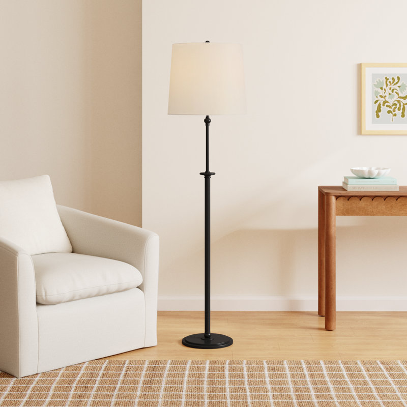 64.25'' Traditional Floor Lamp, Aged Iron