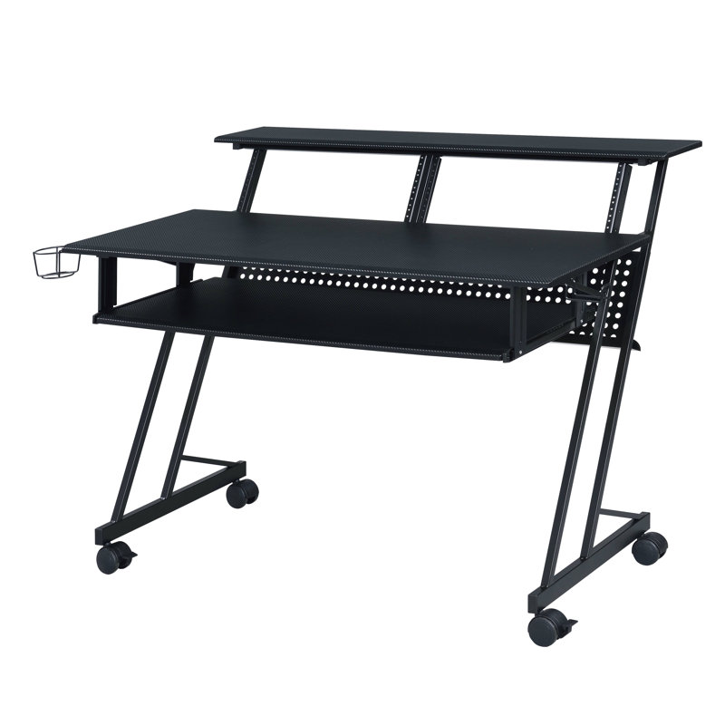 Ferruccia Steel Writing Desk, Black