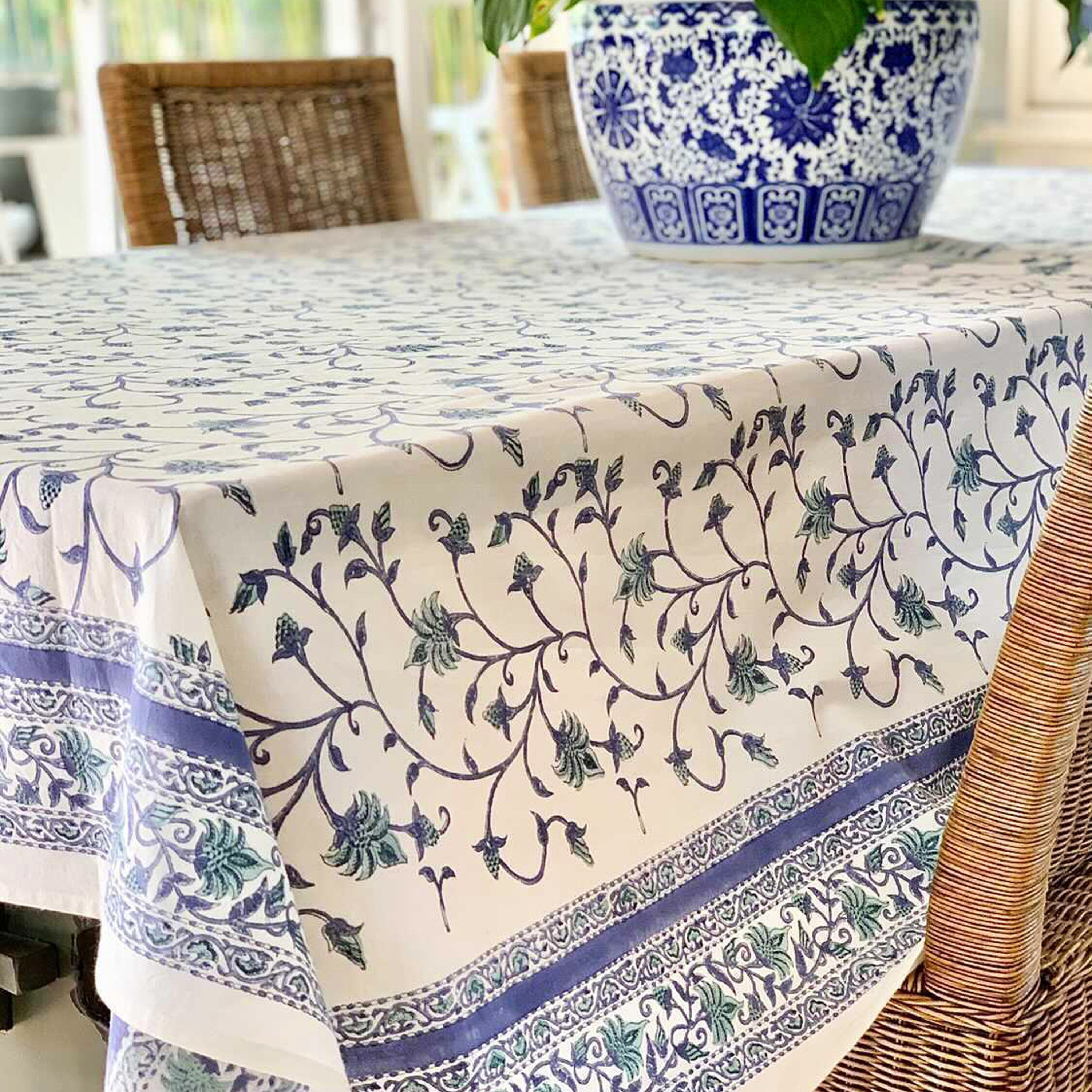 Decor Mantra Green Ivy Rectangular Tablecloth | Perigold