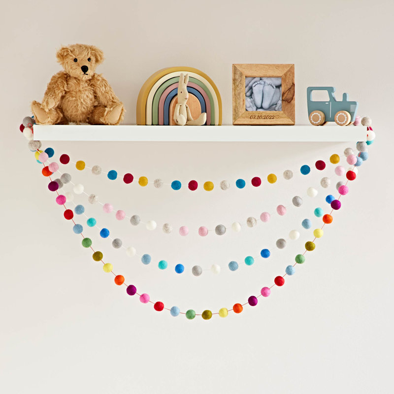 Garland, Blue/Teal/White, 5cm H x 130cm L x 5cm D