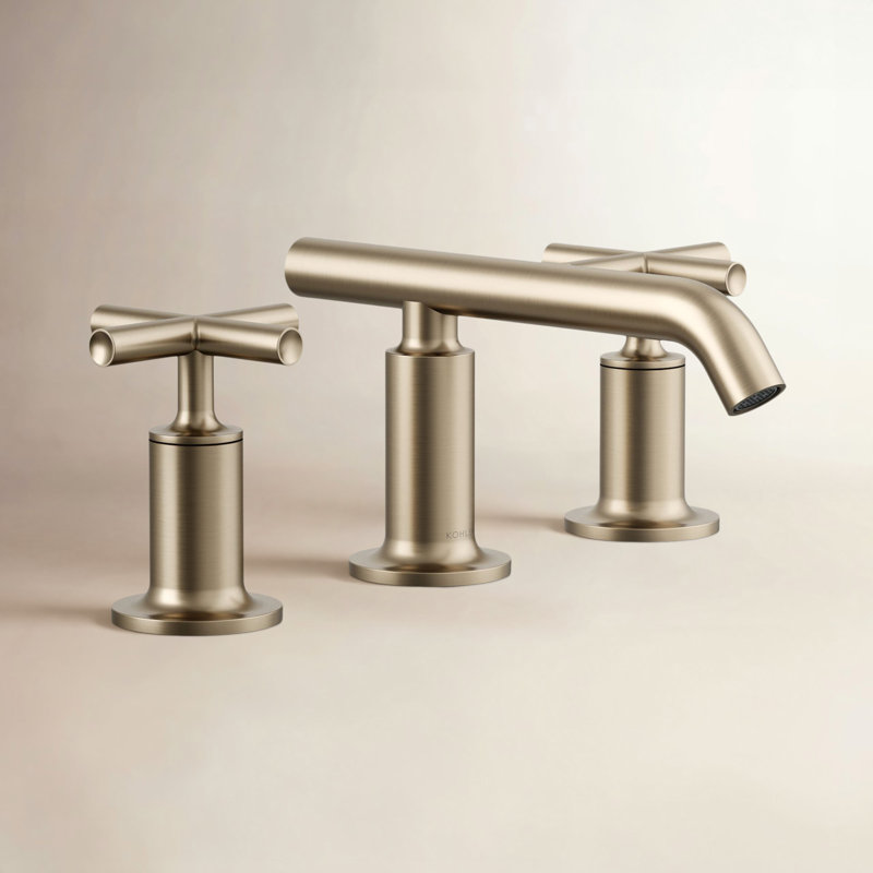 Purist Widespread Bathroom Sink Faucet, Vibrant Brushed Bronze