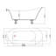 Baignoire sur pattes en fibre de verre 69 "x 30"-49105737-49105736
