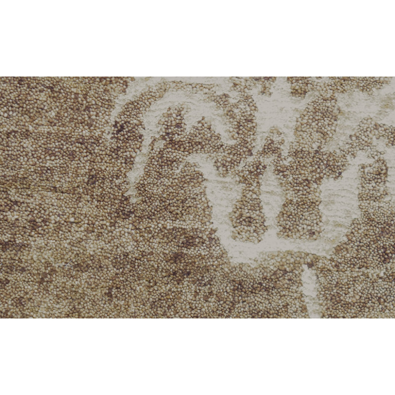 Tapis floral rouille de haute qualité noué à la main Floral