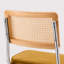Chaise d'appoint en porte-à-faux avec dossier en rotin de canne et structure en acier-340965874
