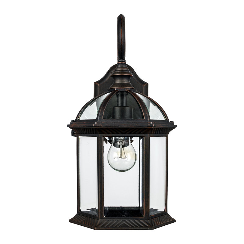 Roscoe 15.38" H Outdoor Wall Lantern, Rust