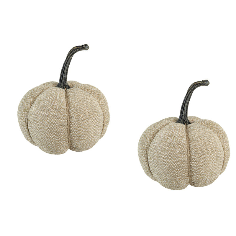 Tissu citrouilles lestées avec des tiges réalistes pour les décorations des Fêtes