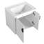 Meuble-lavabo de salle de bain avec évier, 24 po, portes à fermeture douce et poignées en métal robustes - évier en céramique - pour les petites salles de bain, énergique