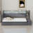 Space Saving Upholstered Daybed with Storage Footstool, Shelves, Trundle, USB Charging and LED Light-1258583246