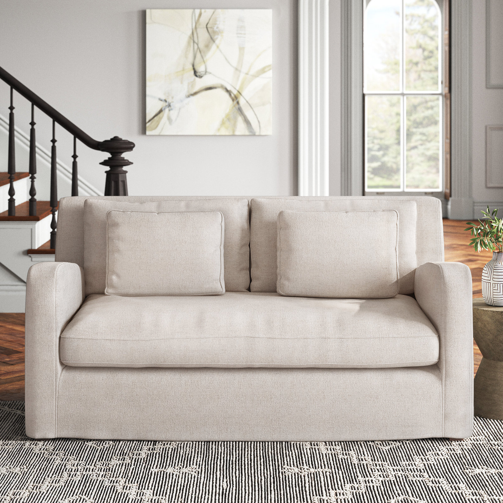 Nessa 69" Loveseat, Cream
