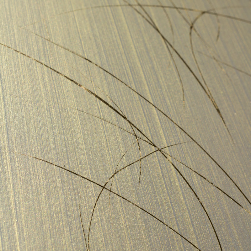 Eliá Wallpaper, 108" W x 312" L, Gold/Gray