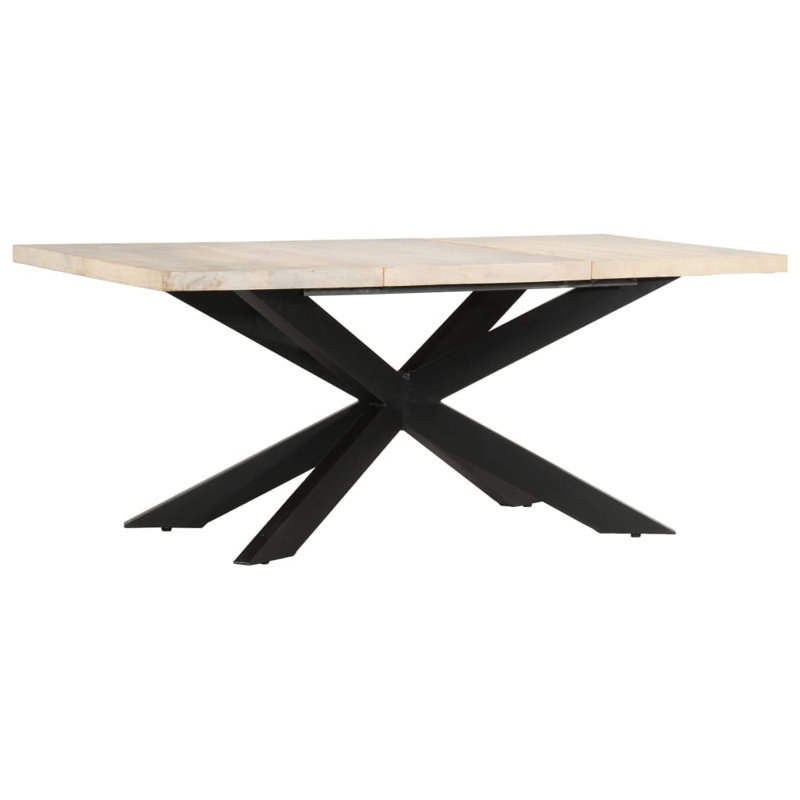 Table de salle à manger à piédestal 70,87 po Alenushka, Blanc