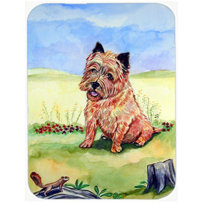 East Urban Home Cairn Terrier and the Chipmunk Glass Cutting Board