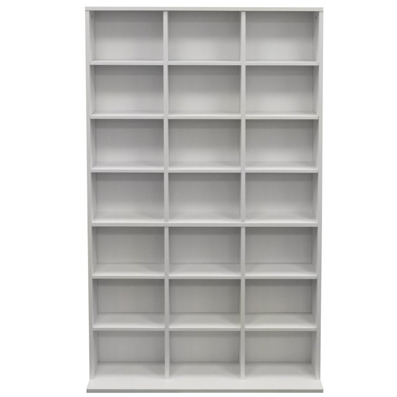 151cm H Media Shelves, White