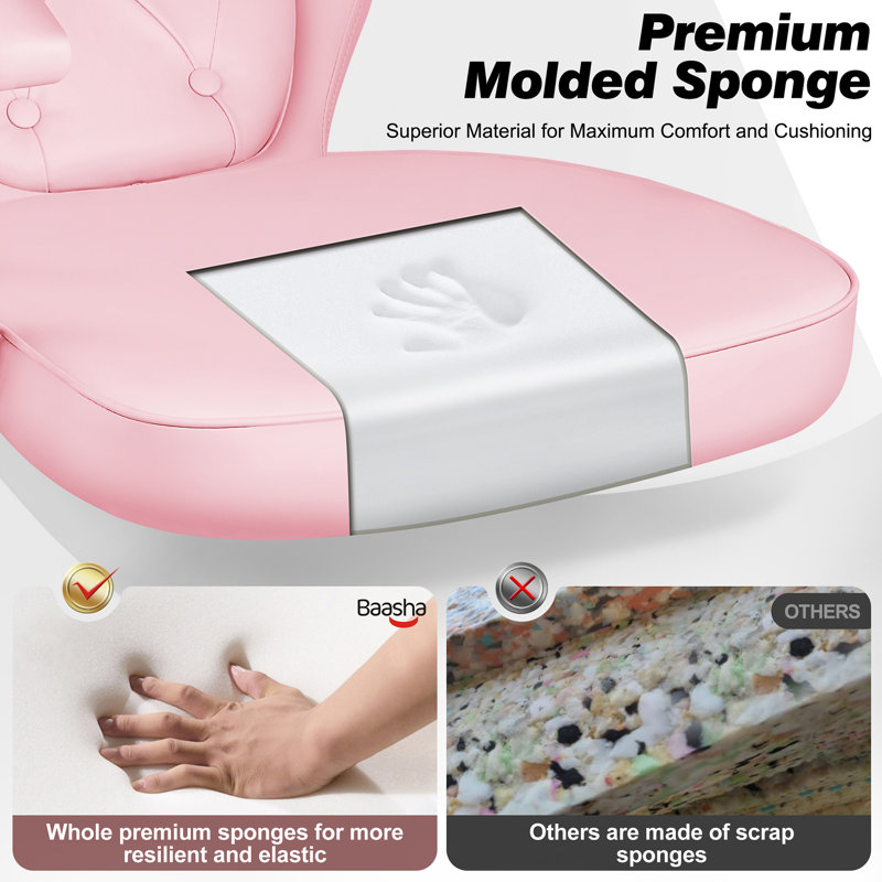 Fauteuil inclinable en similicuir, Similicuir rose