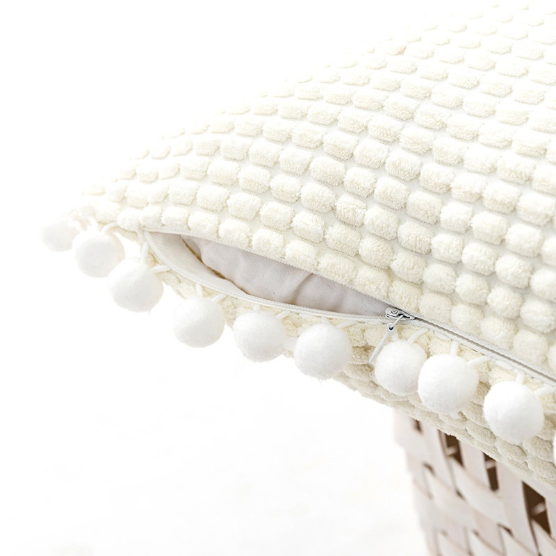Housse de coussin Buda, Blanc, Housse de coussin et insert