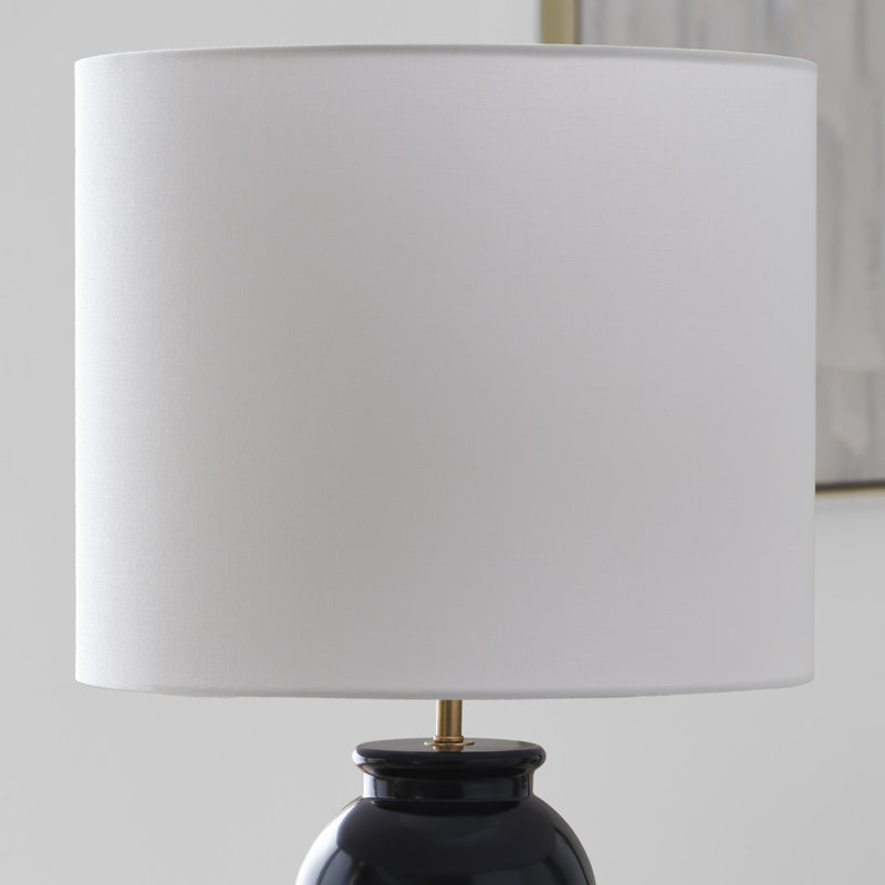 Buckley 1-Light Medium Table Lamp, Gloss Black