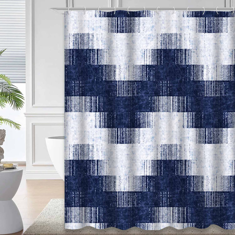 Rideau de douche Chevron Ikat, L 72 po x l 72 po