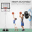 Panier de basketball extérieur réglable en hauteur 35,5 po (ballon non inclus)