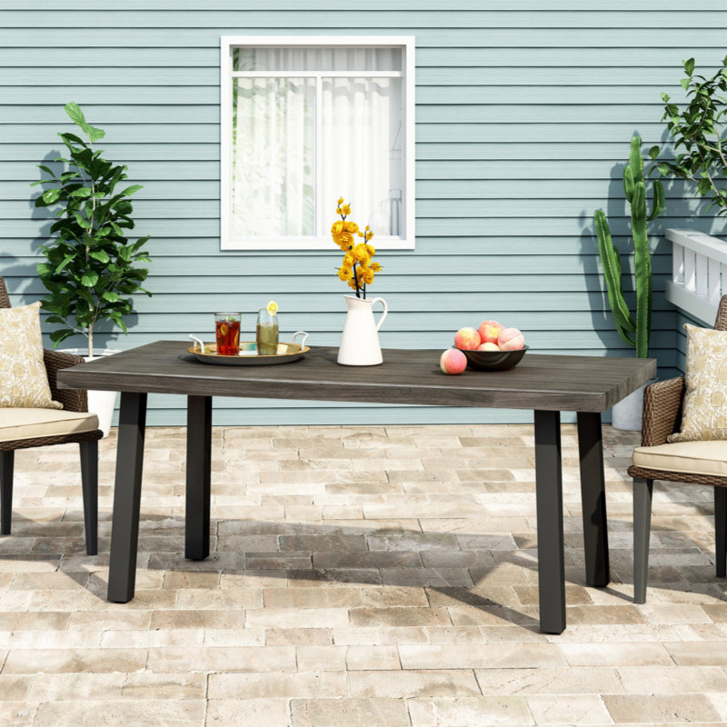 Rectangular Metal Outdoor Dining Table