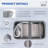 47" x 27" Modern Freestanding Acrylic Soaking Bathtub, Non-Slip Surface, Compact Design for Small Bathrooms-83534717