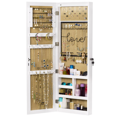 Armoire pour bijoux avec miroir Mevon