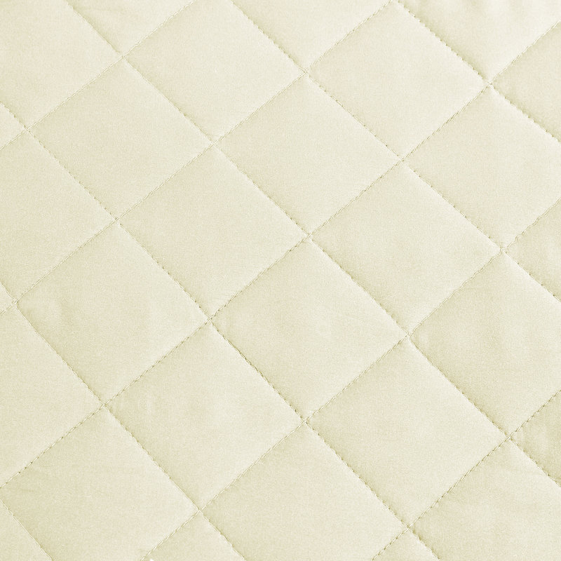 Ensemble de courtepointe en microfibre diamant réversible - Basics by Wayfair ™, Ivoire ivoire