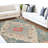 Mckenley Blue and Beige Medallion Hand Woven Area Rug-874946716