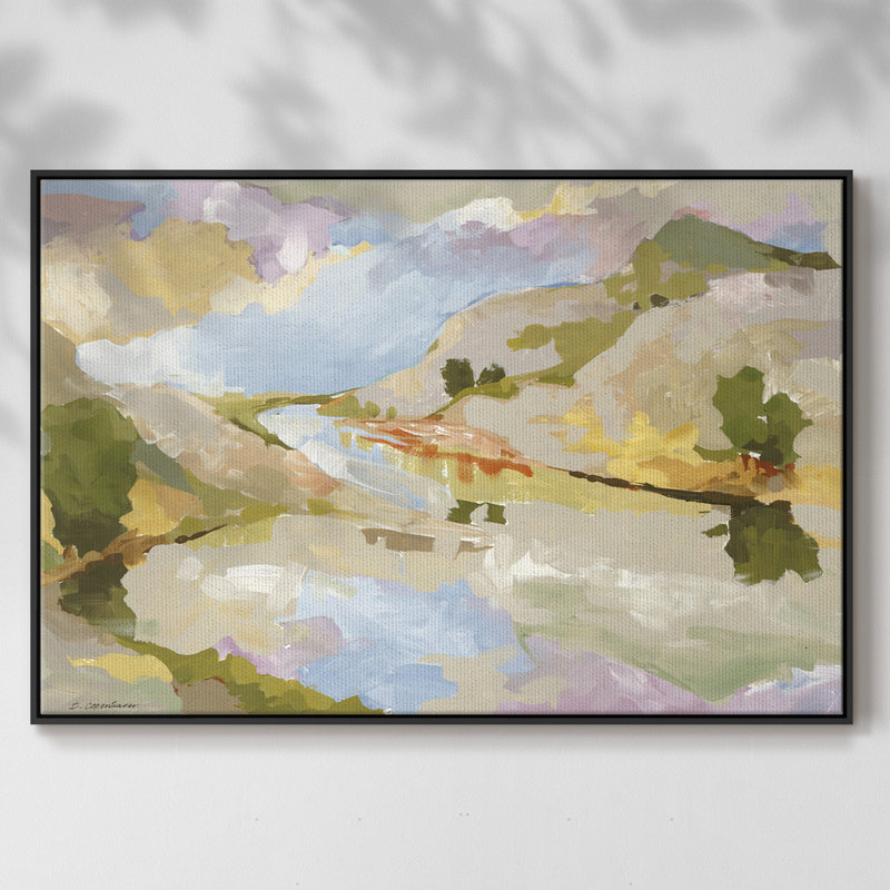 Uplands II, reproduction d'art sur toile, H 27 po x l 41 po x P 2 po, Cadre noir