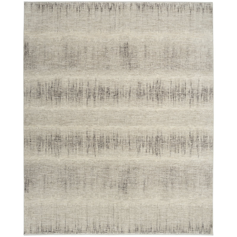 Calvin Klein CK079 Notes Ivory Charcoal Modern Indoor Rug, Rectangle 7'10" x 9'10"