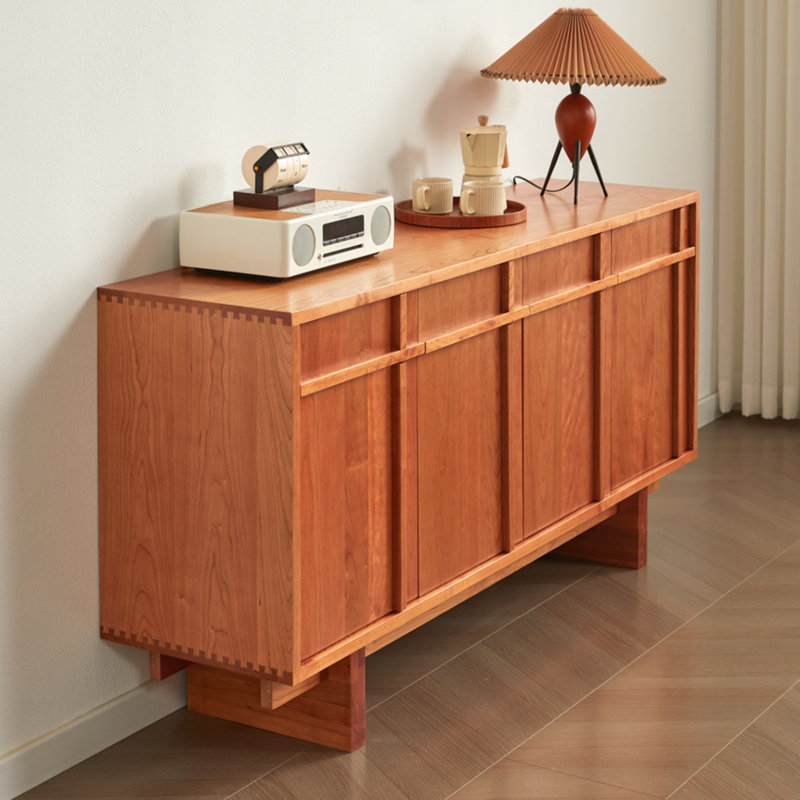 Buffet grande capacité de style rétro, 31.1" H x 70.87" W x 15.75" D