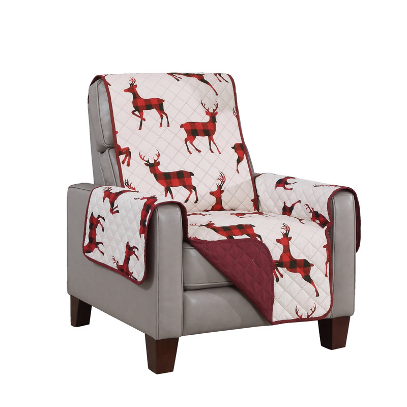 Housse pour fauteuil à coussins en T, Vin, ivoire