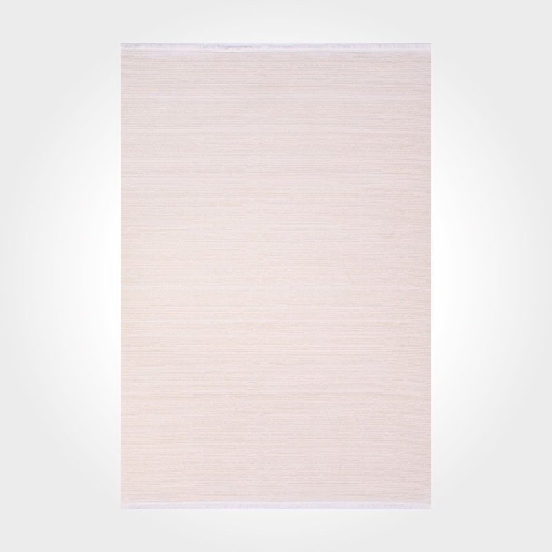 Tapis crème moderne antidérapant lavable à la machine, Rectangle 2 pi 8 po x 5 pi