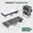 Folding Bed With Adjustable Headboard & 5" Memory Foam, Space Saving Rollaway Guest Bed For Tall People, Portable Cot On Wheels, Easy Assembly