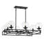 Lustre 8 lumières noir mat Devony-70337167