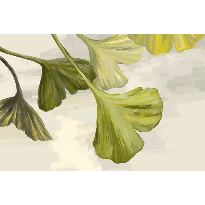 Gingko Paint - Wrapped Canvas Painting, 30cm H x 46cm W x 3.8cm D