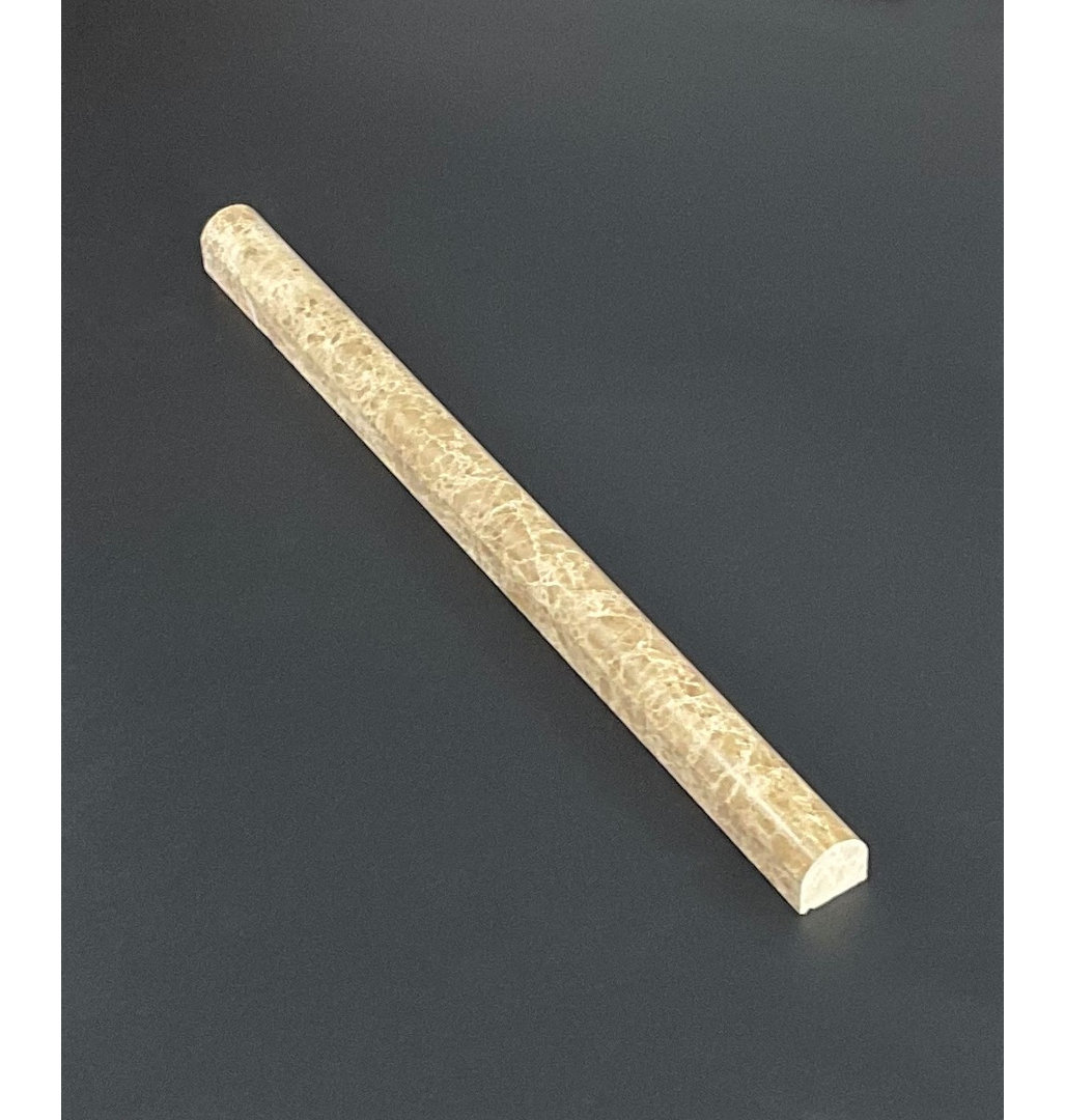 12" x 0.75" Polished Marble Pencil Liner Tile Trim (Set of 12) ES Stone 