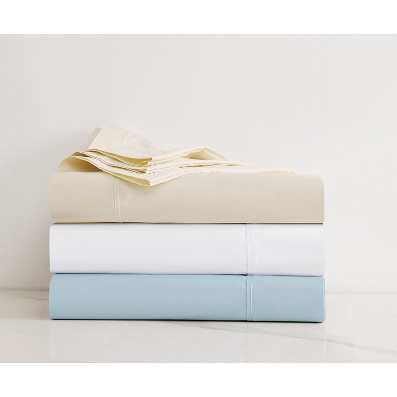 Ensemble de draps de refroidissement Vince Camuto 1200TC CVC, Blanc, Ensemble de draps pour très grand lit avec un dra