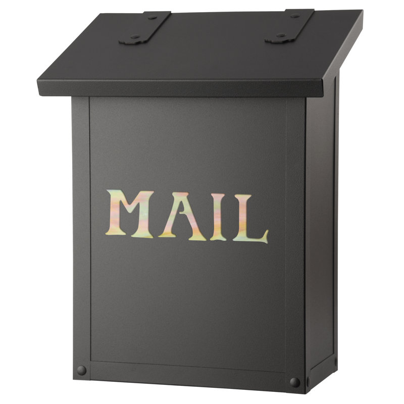 Boîte aux lettres murale, Doré iridescent / noir texturé