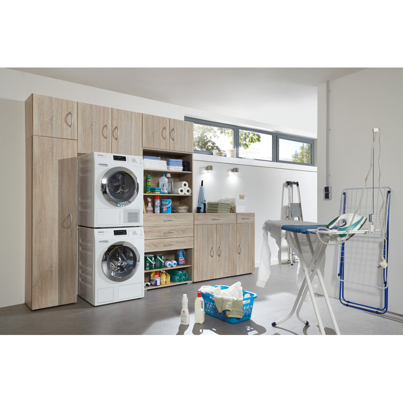 Aggi 1 Door Wood Wardrobe, Oak Sawed Raw, 185cm H x 50cm W x 40cm D