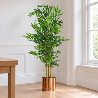 Faux Bamboo and Foliage Tree Plant