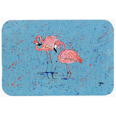 East Urban Home Flamingos on Speckle Glass Cutting Board