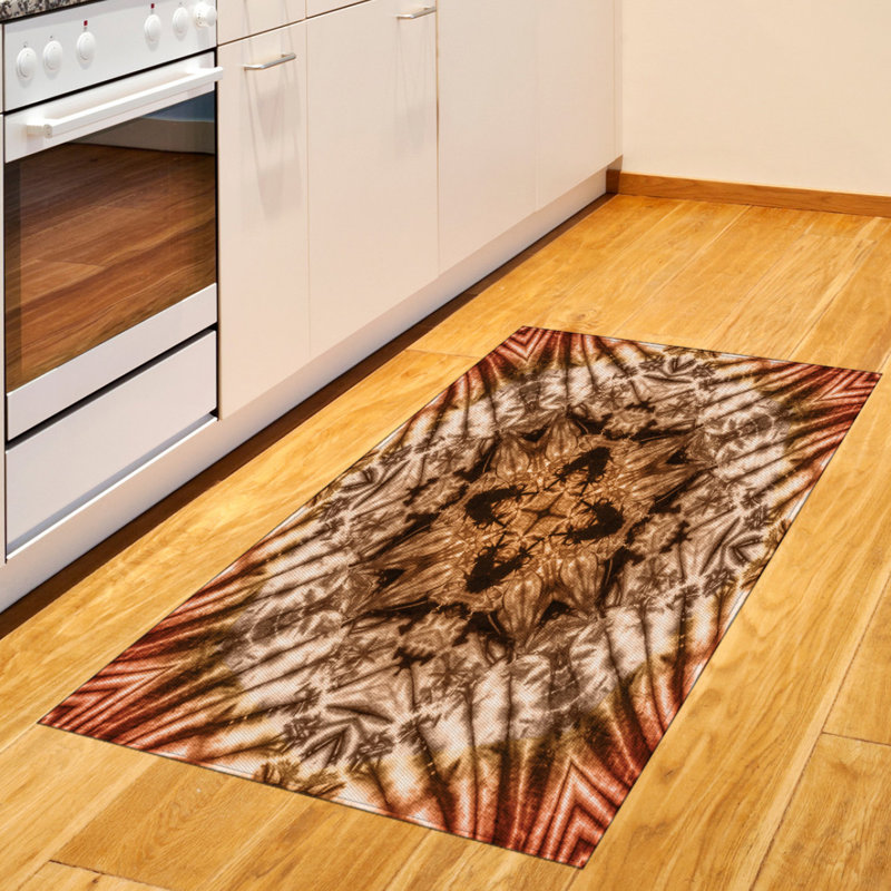 Brown High Density Long Fiber Poly Threads Decorative Area Rug Carpet, Rectangle 2'7" x 5'