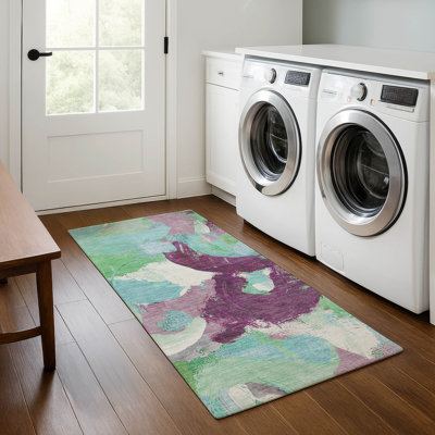 Tapis abstrait lavable à la machine Premium Mouton