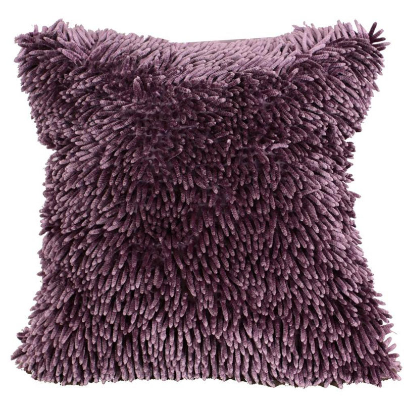 Canora Grey Genagra Microfiber Pillow Case, 40cm H x 40cm W x 6cm D, Purple