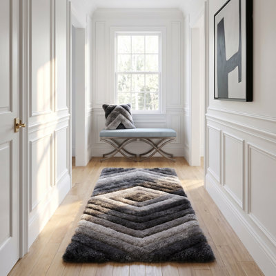 Tapis gris / blanc Corey-Leigh