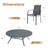 Bustamante Outdoor Round Patio Dining Set with Stackable Textilene Chairs-515511604