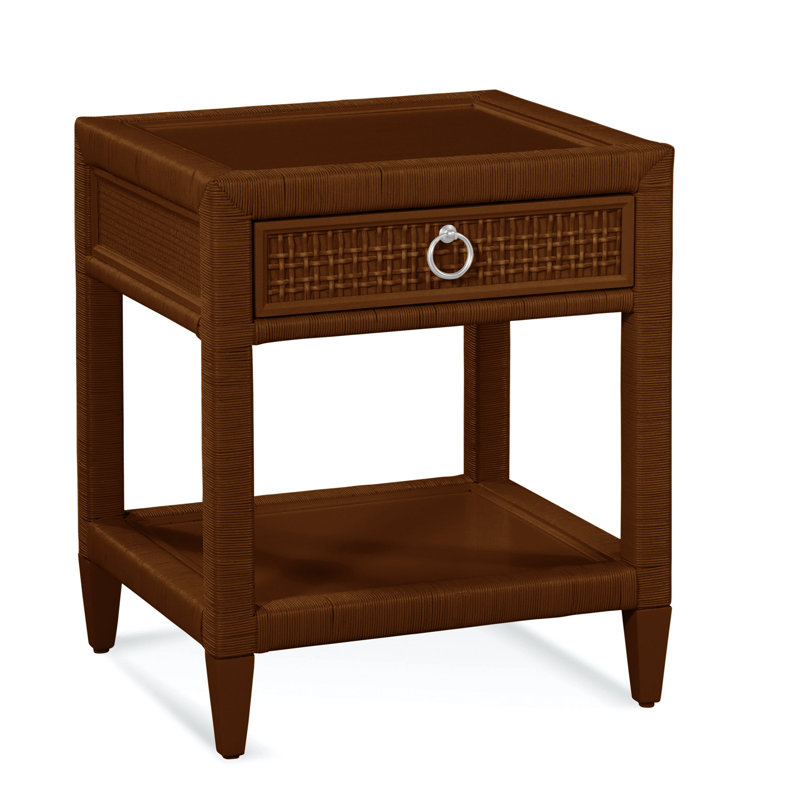 Naples 1 - Drawer Nightstand, Coffee, No, Satin Nickel